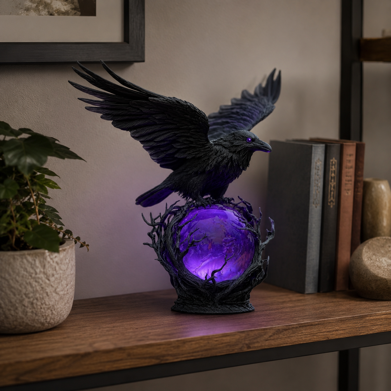 🖤 Gothic Crow Night Light