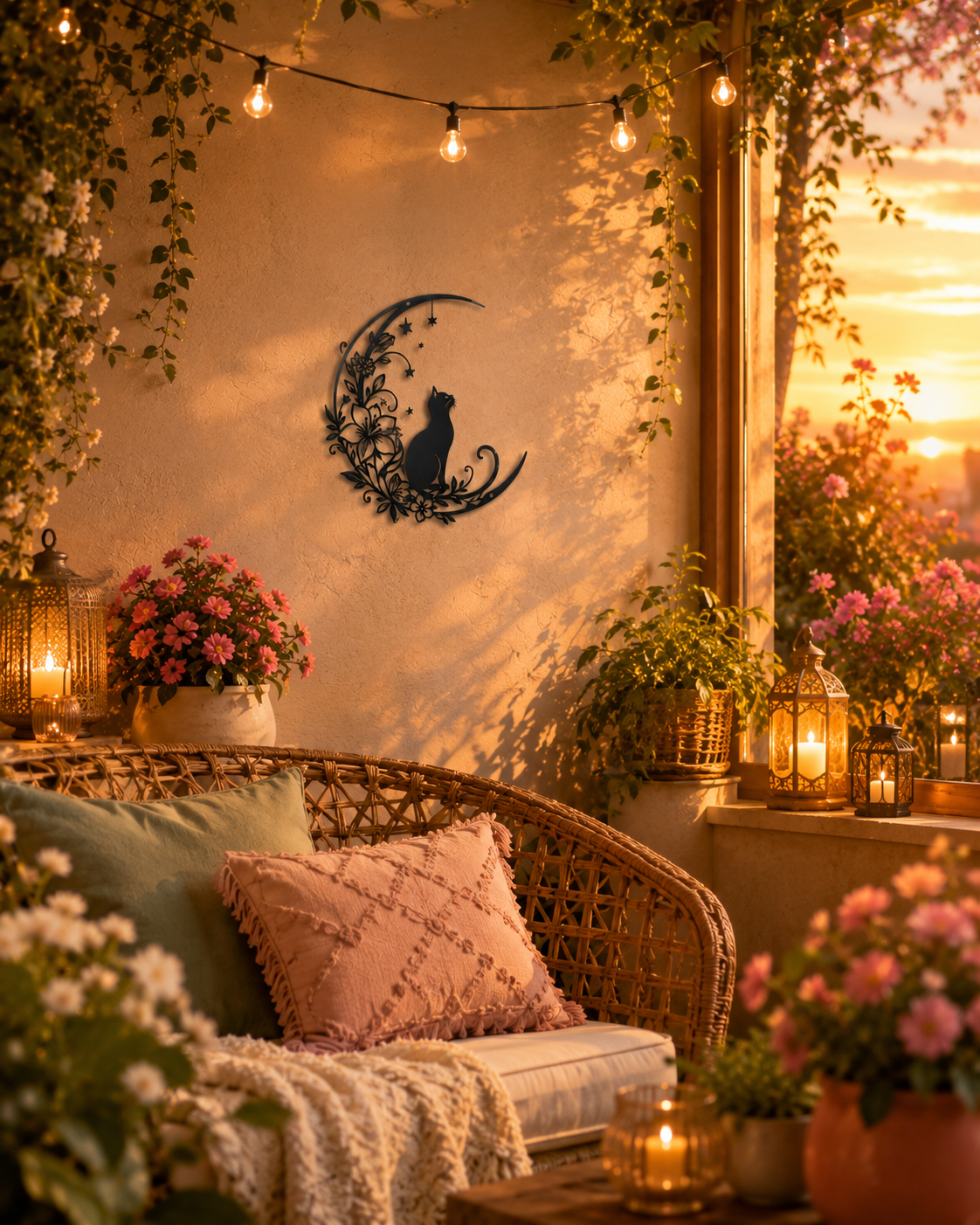 🐈 Moon Cat Wall Decor