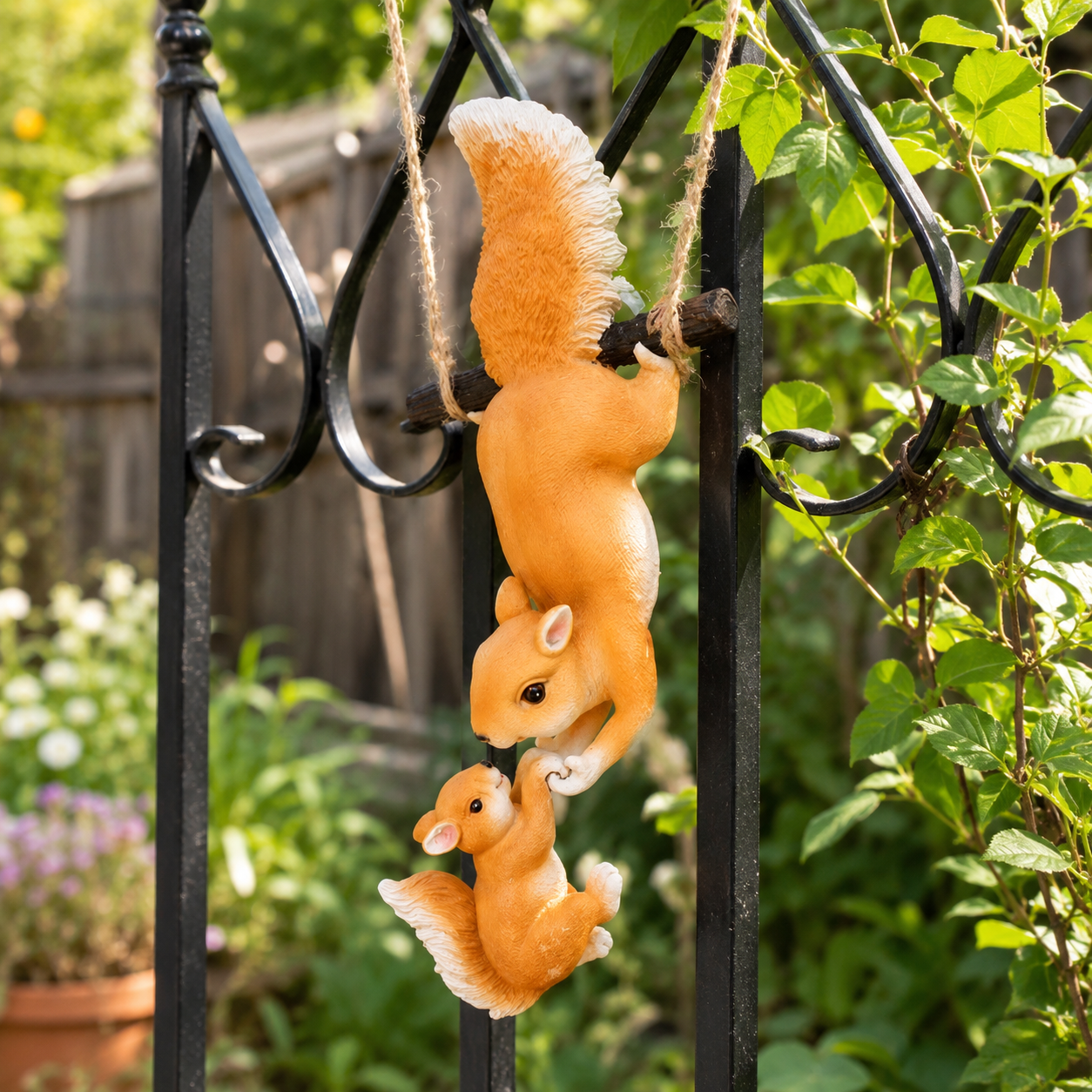 Hanging Squirrel Ornament – Adorable Outdoor/Indoor Decoration