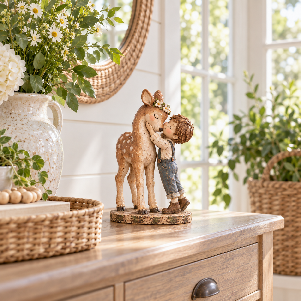 Boy & Fawn Friendship Figurine