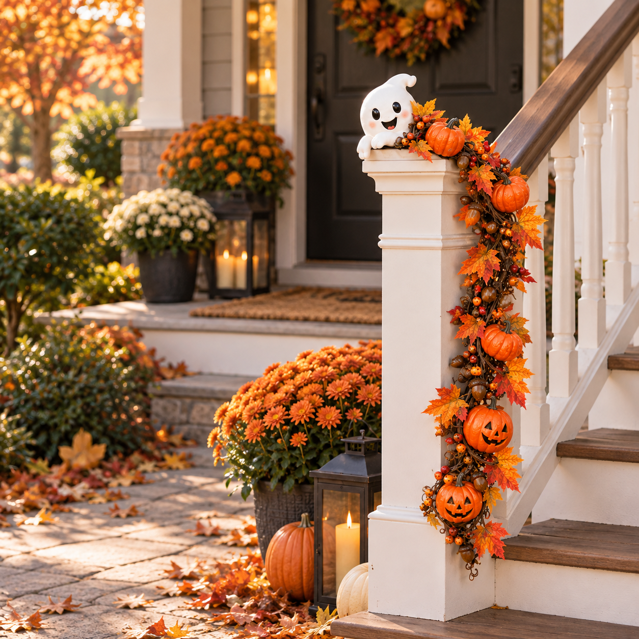 Fall Ghost & Pumpkin Mailbox Decoration🎃
