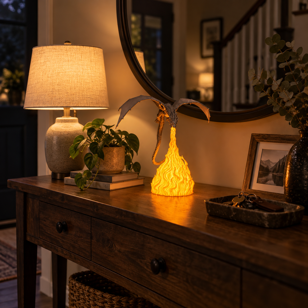 Flame-Breathing Dragon LED Table Lamp🐉