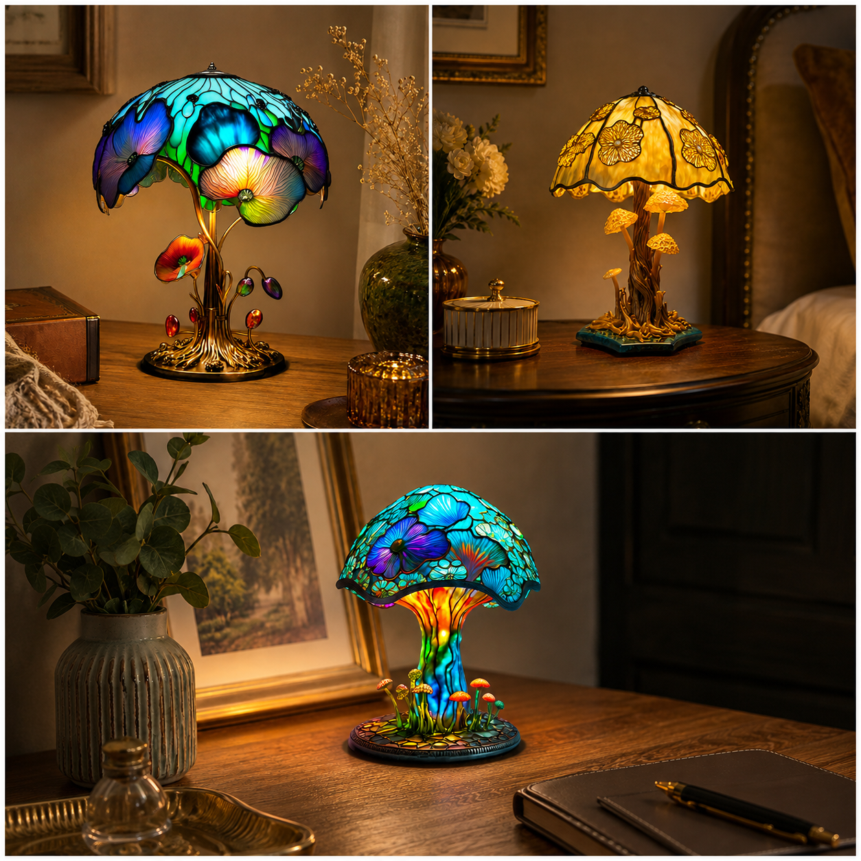 🍄 Colorful Mushroom Table Lamp