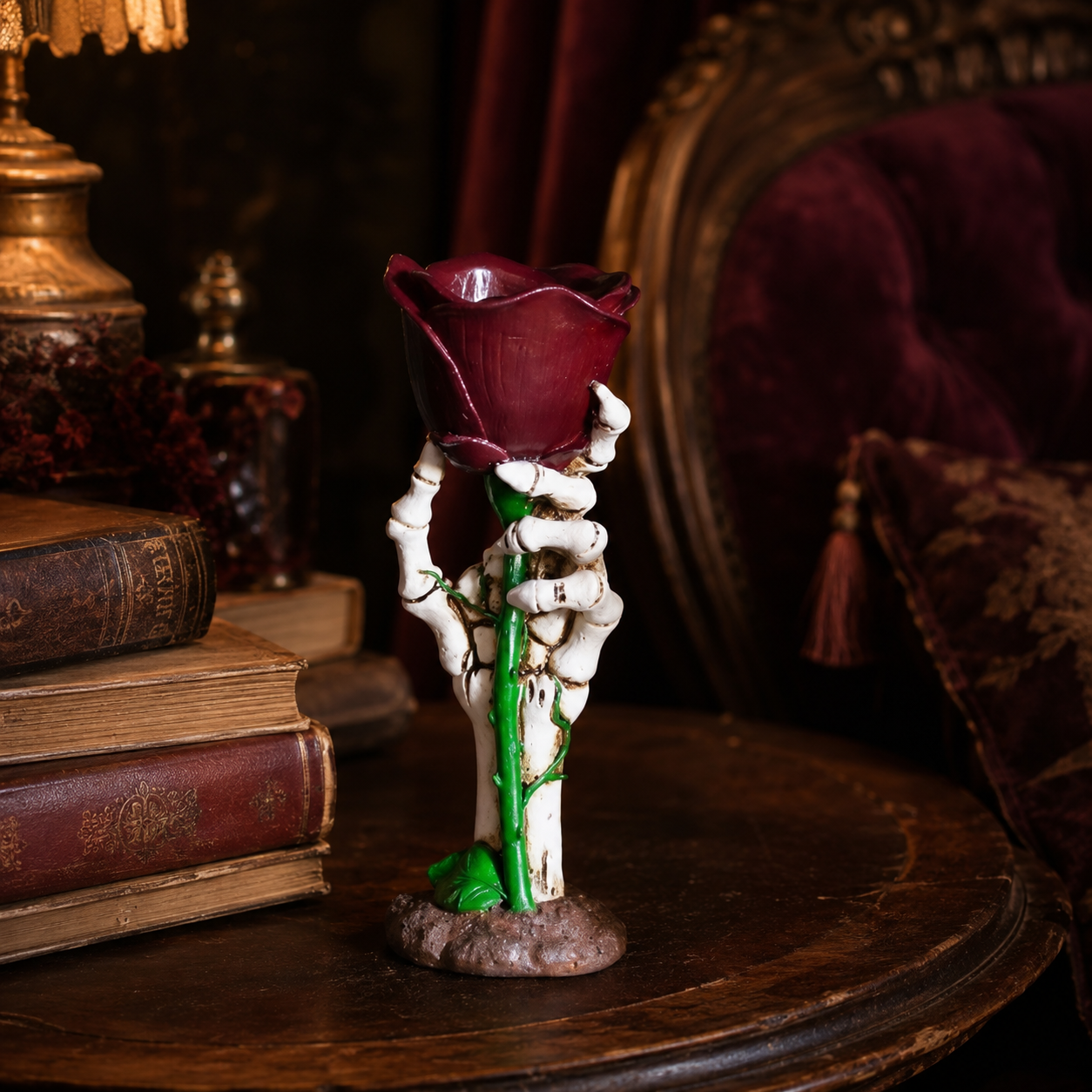 🌹 Gothic Rose Candle Holder