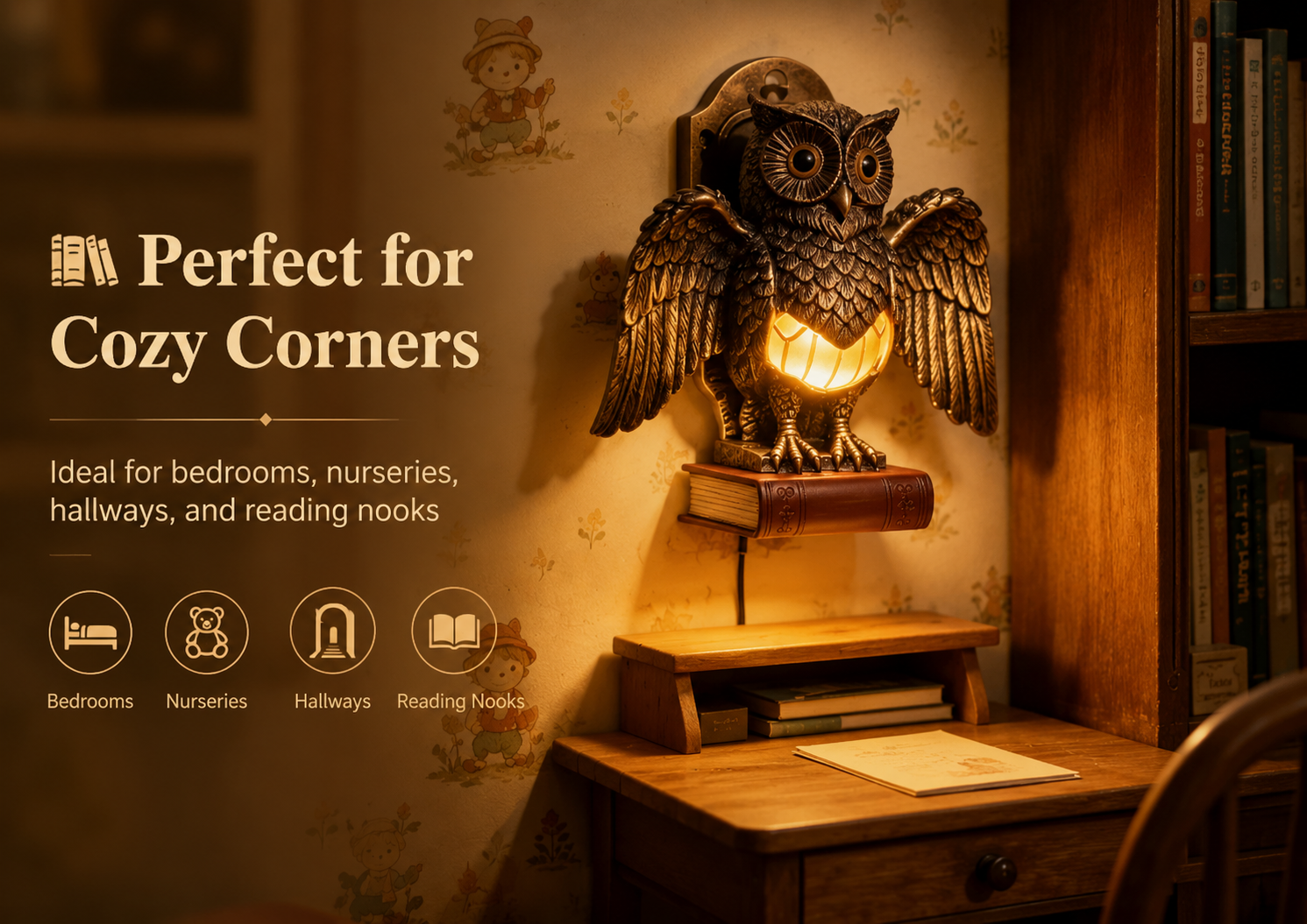 🦉 Owl Wall Night Light
