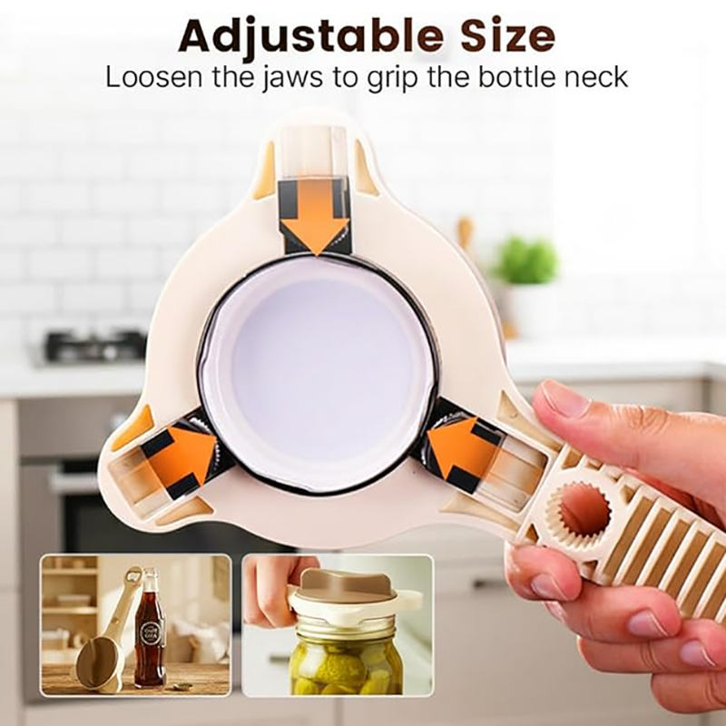 4-in-1 Adjustable Jar Opener for Seniors & Weak Hands