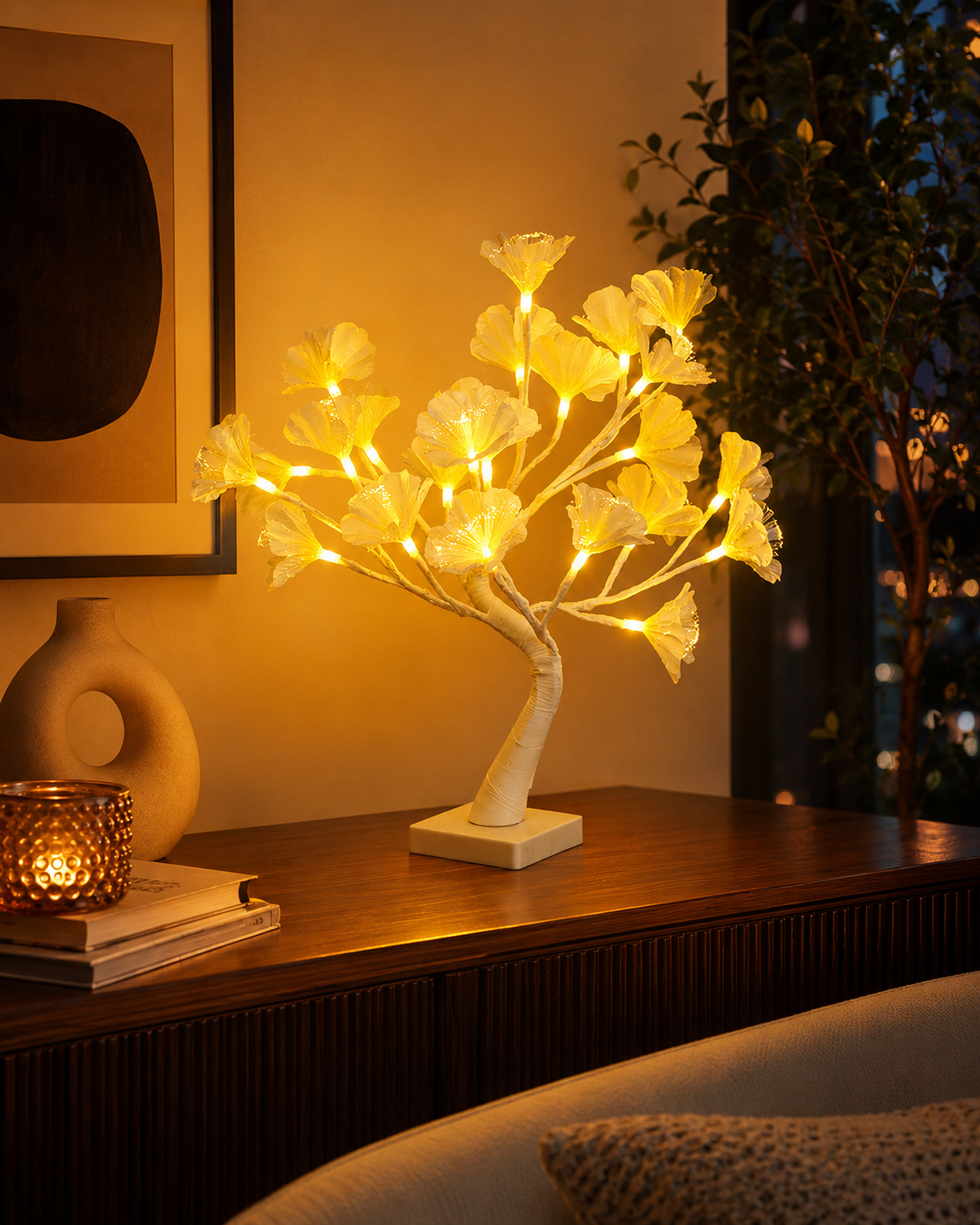 Elegant Ginkgo Tree Lamp for a Cozy Warm Glow ✨