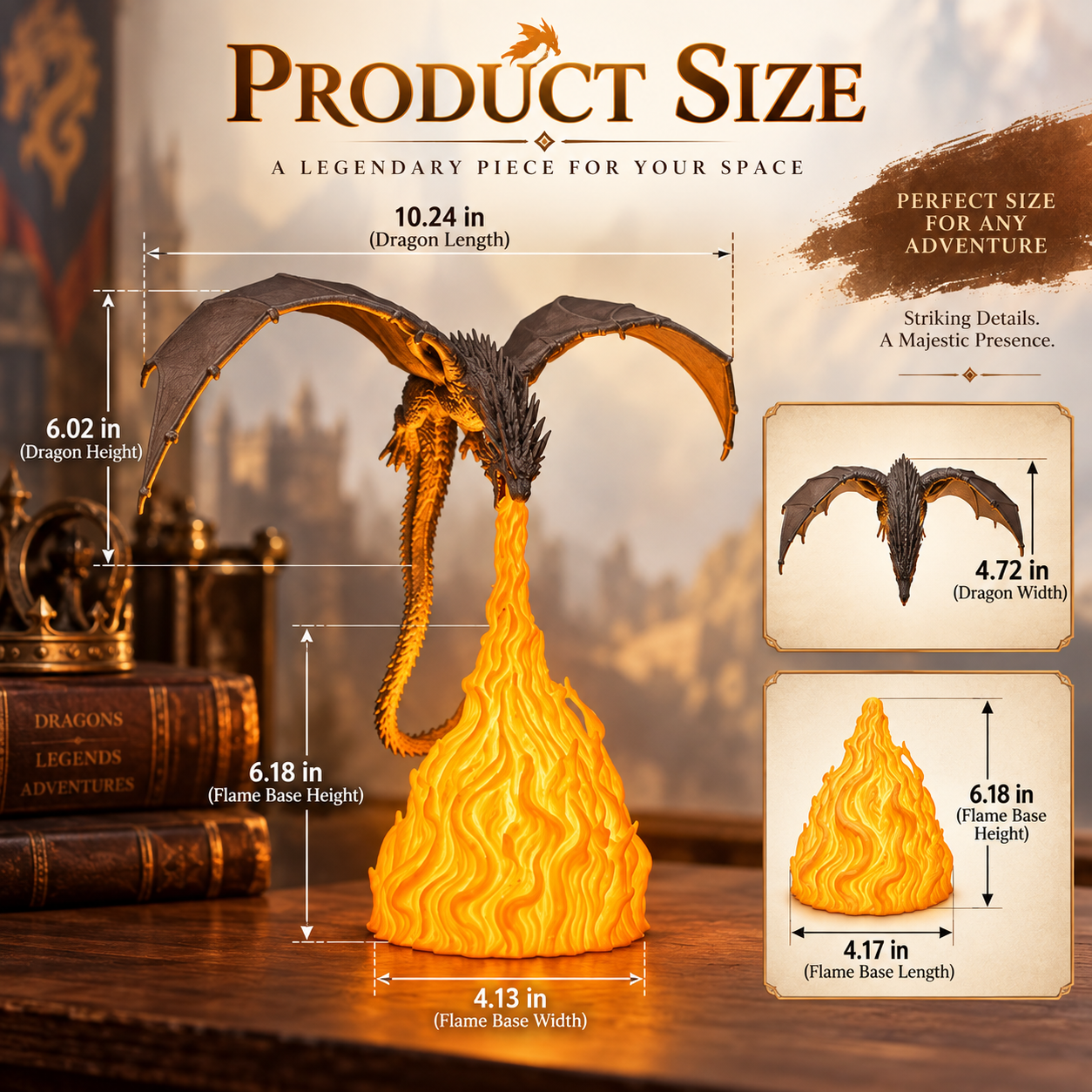 Flame-Breathing Dragon LED Table Lamp🐉