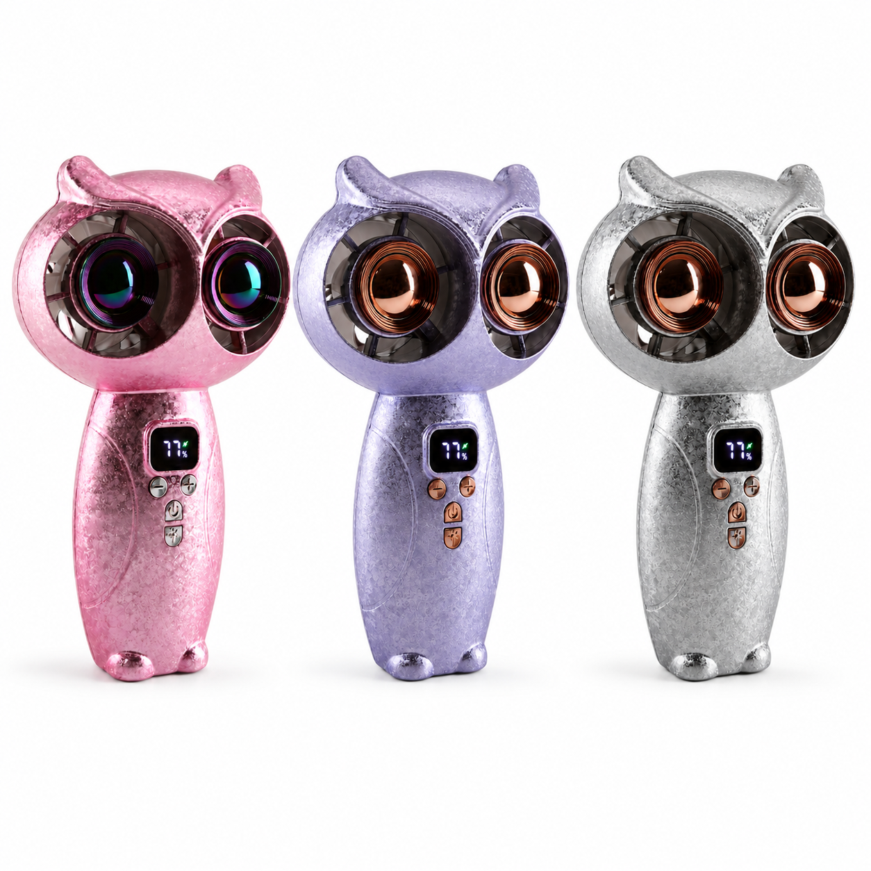 Owl-Shaped Handheld Fan with Digital Display 🦉💨