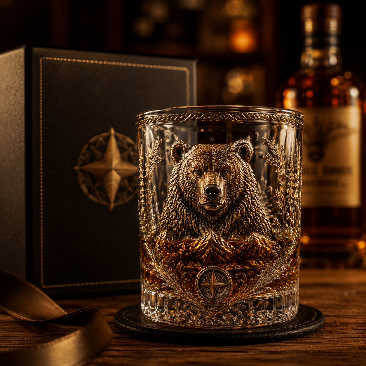 🥃 Embossed Whiskey Glass