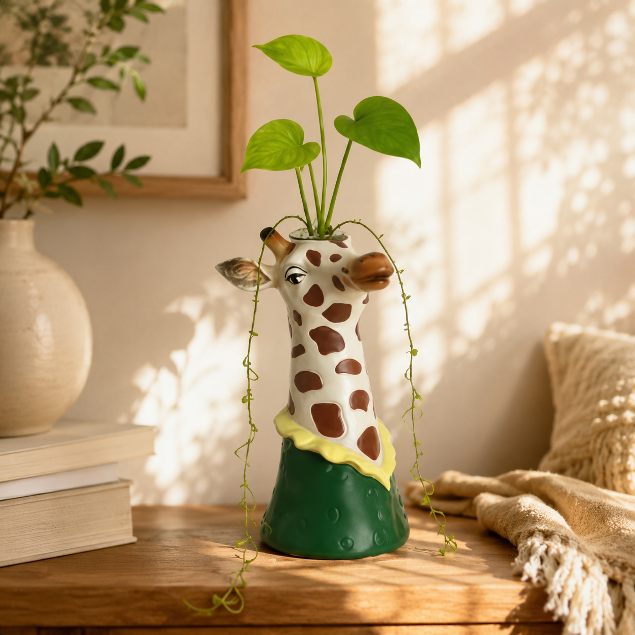 Cute Giraffe & Zebra Planter Vase