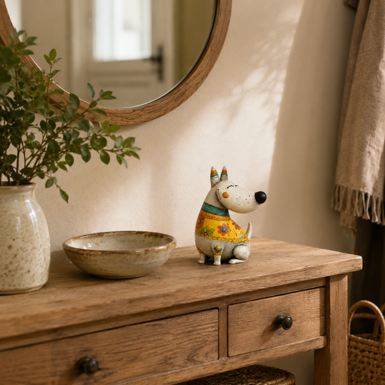 Whimsical Bull Terrier Figurine