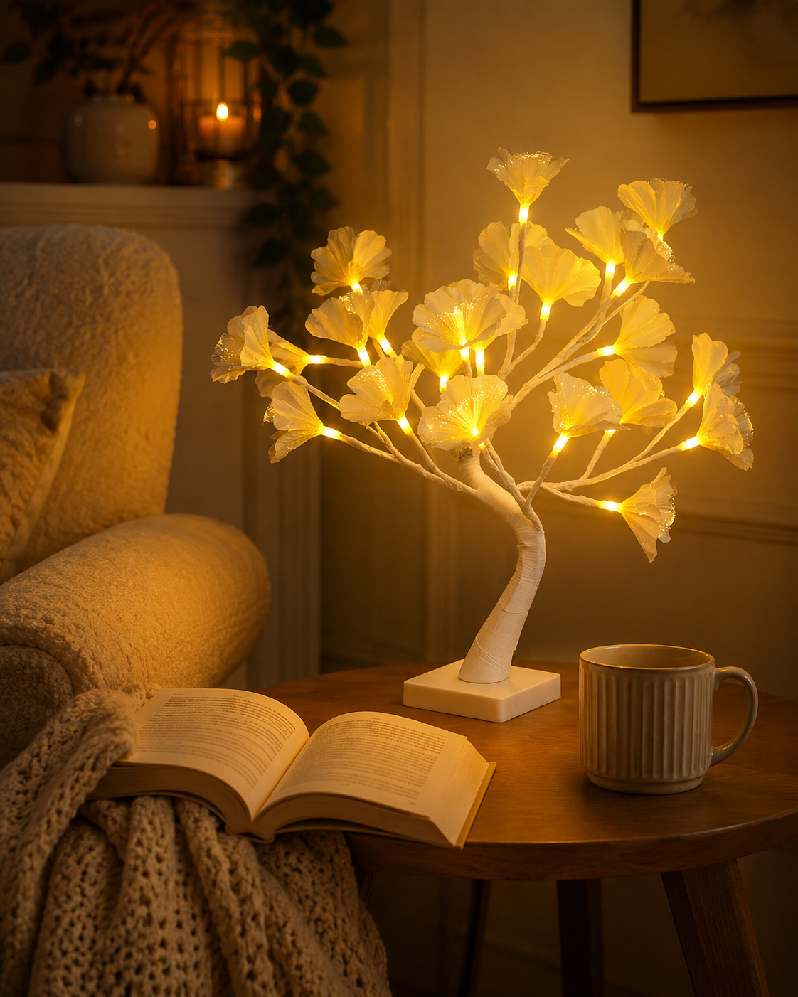 Elegant Ginkgo Tree Lamp for a Cozy Warm Glow ✨