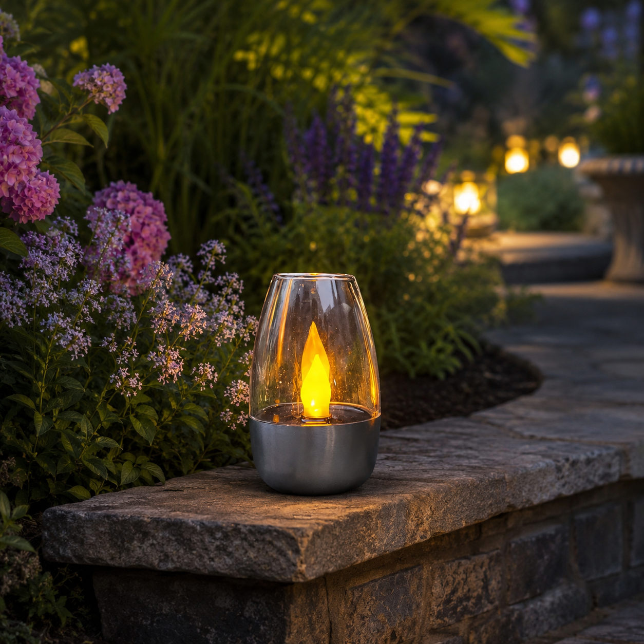 2-Pack Solar Candle Lanterns for Patio & Garden