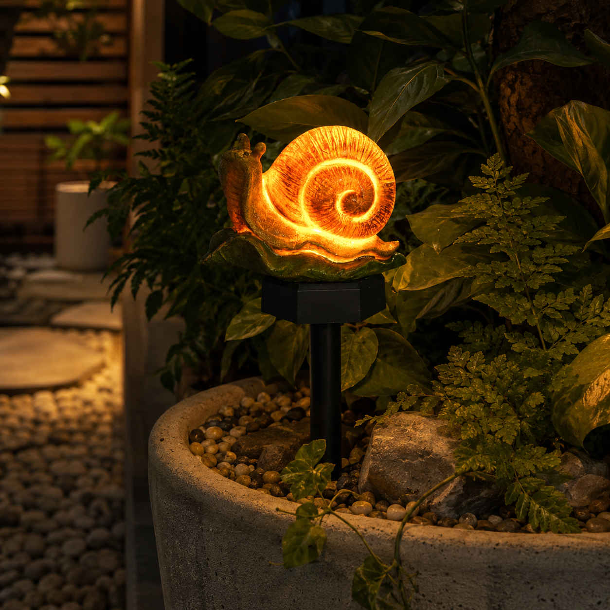 Solar Snail Garden Stake Light（2-Pack）