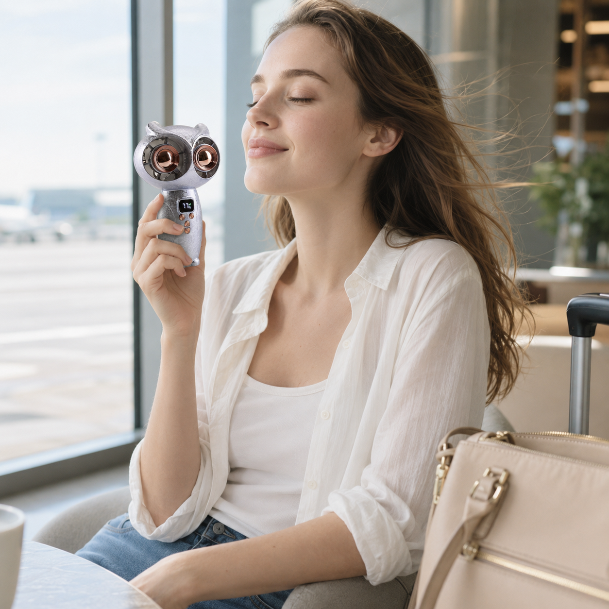 Owl-Shaped Handheld Fan with Digital Display 🦉💨