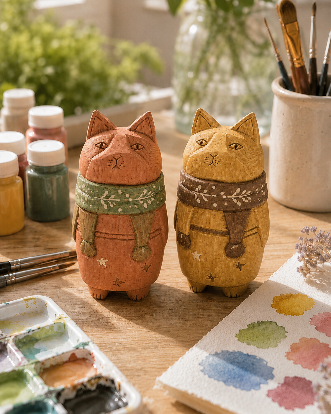 DIY Paintable Cat Figurine 🎨🐱