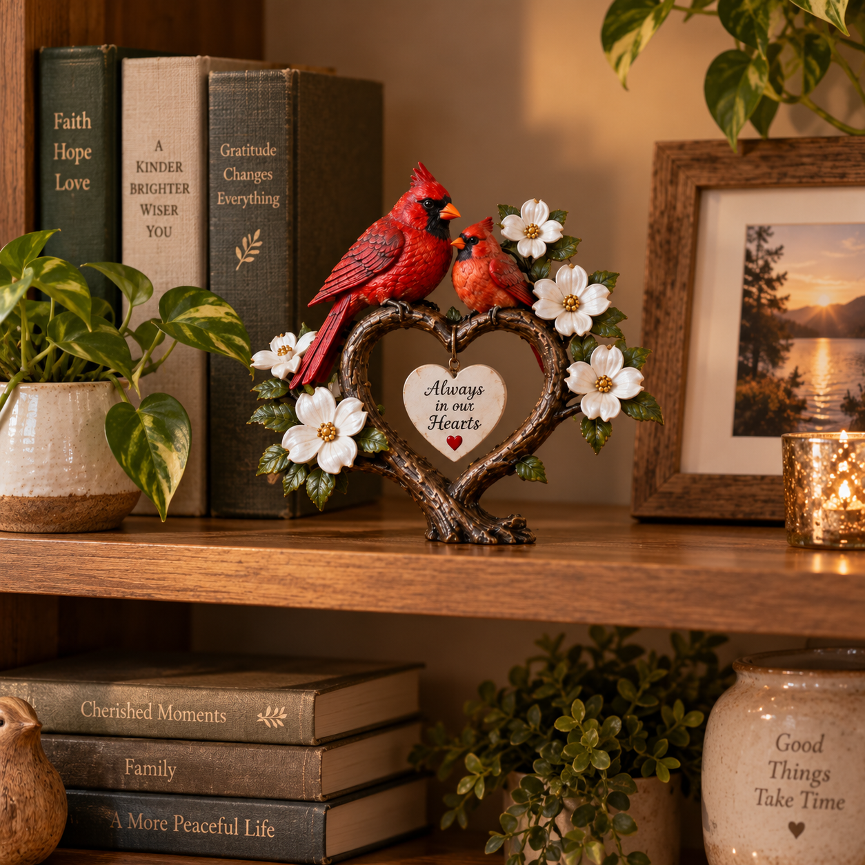 Red Cardinal Memorial Figurine