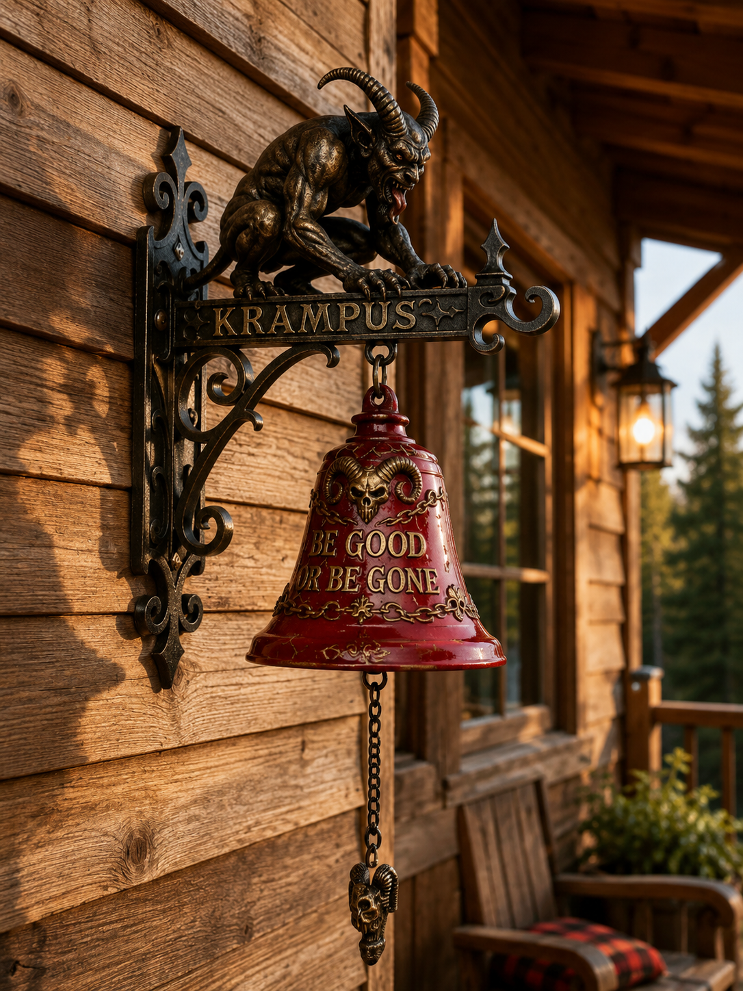 Gothic Krampus Wall Bell 🔔