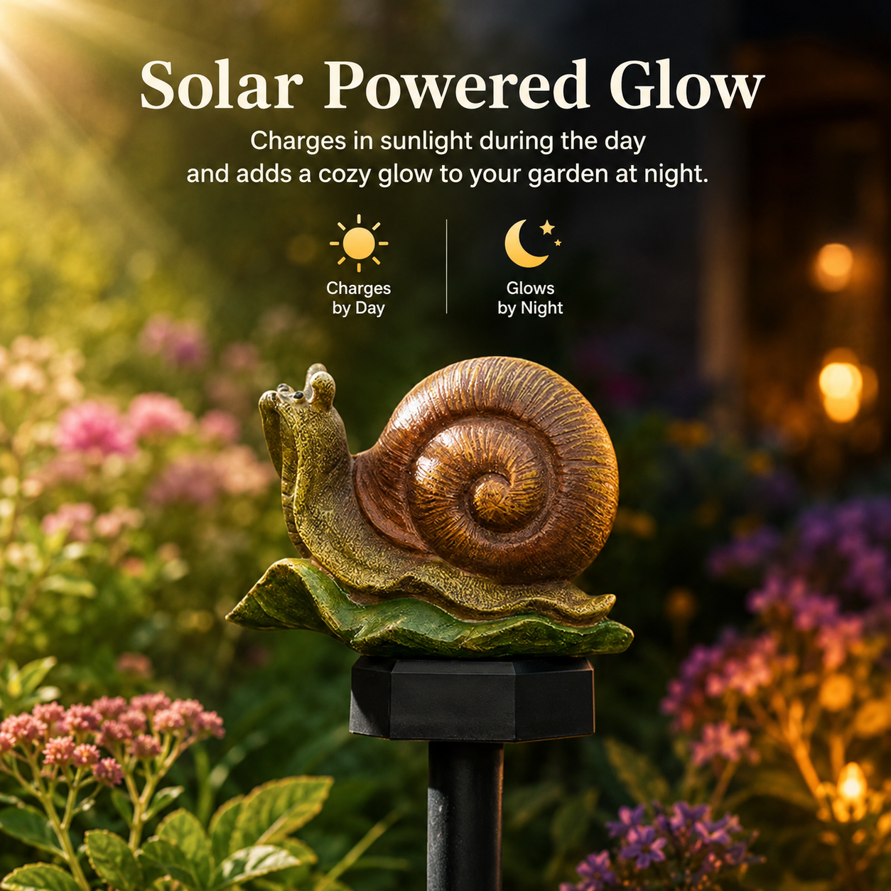 Solar Snail Garden Stake Light（2-Pack）