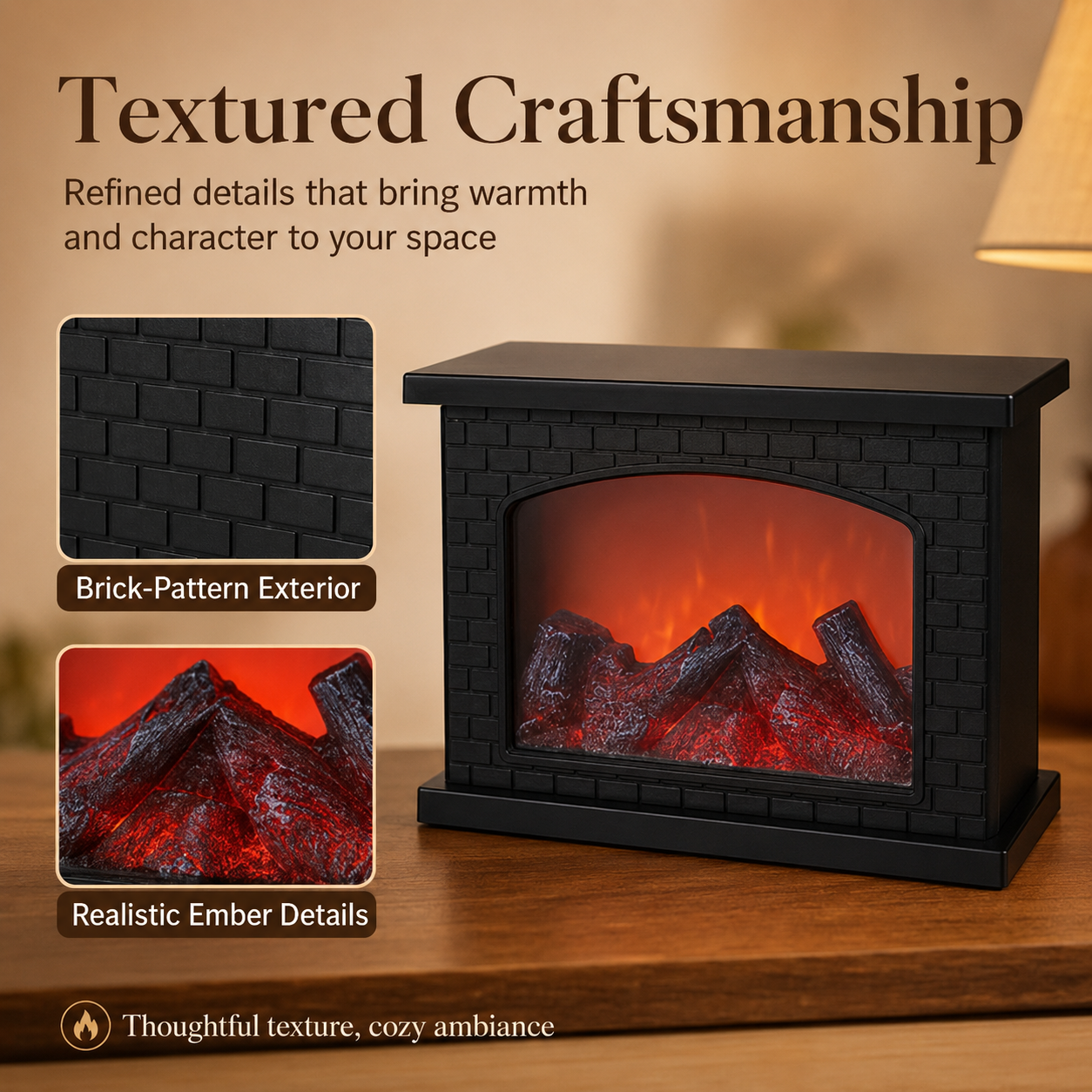LED Realistic Flame Desk / Portable Decorative Lamp