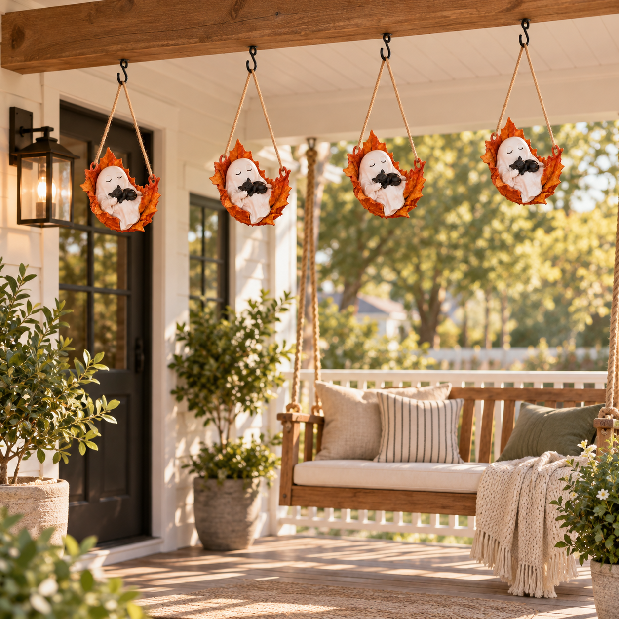 Ghost & Black Cat Hanging Fall Decoration👻