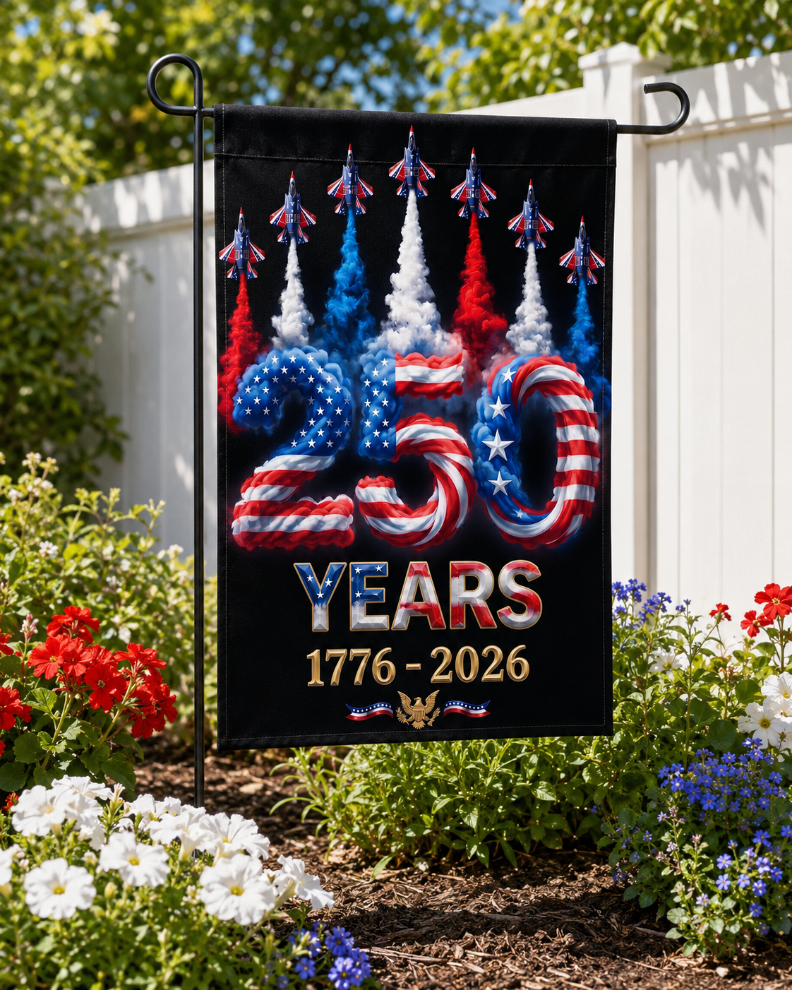 Patriotic 250th Anniversary Garden Flag – USA 1776-2026 Celebration