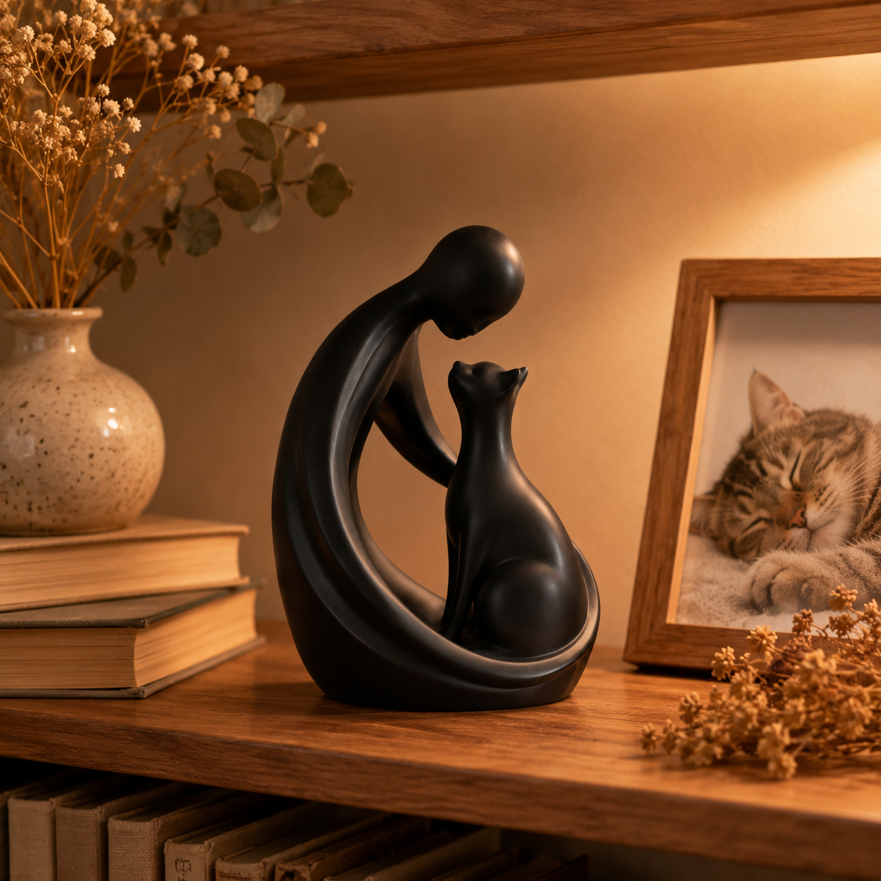 Forever Beside Me Cat Memorial Figurine