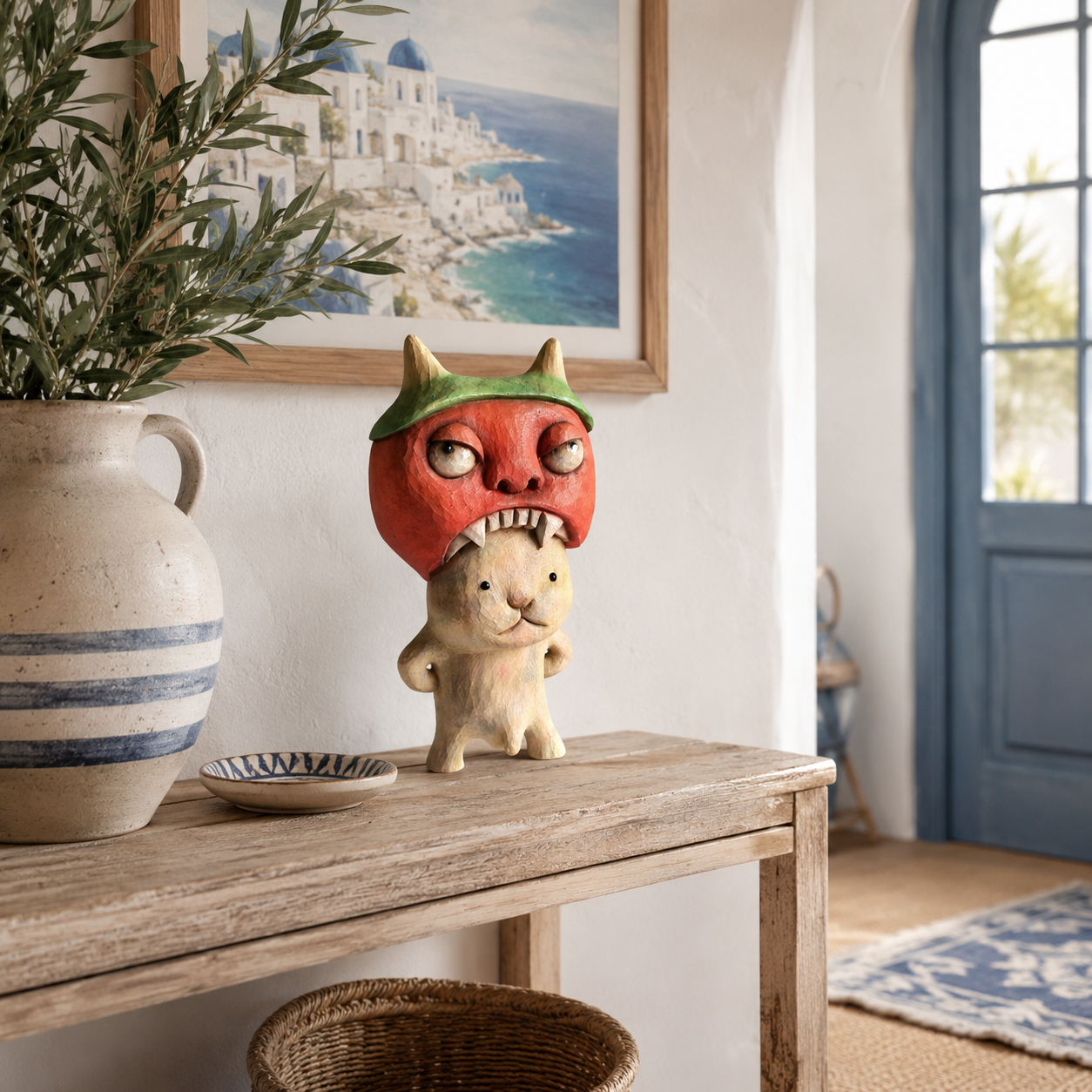 👹 Monster Cat Resin Figurine – Cute & Creepy Statement Décor
