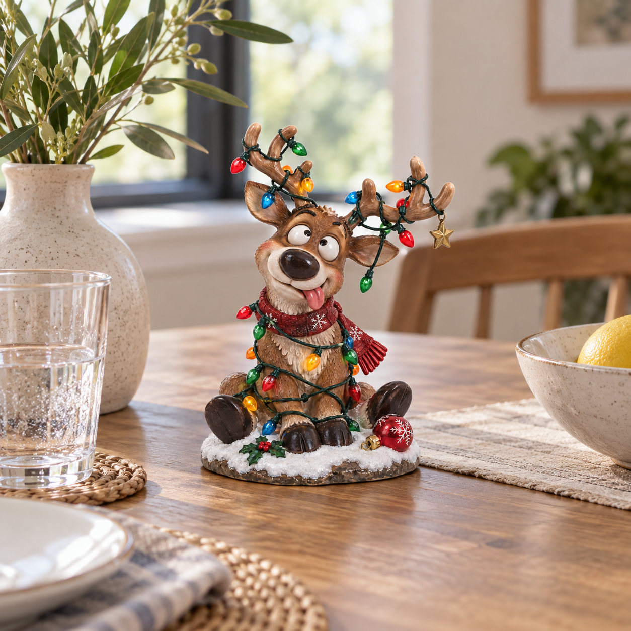 Funny Christmas Reindeer Figurine🎄