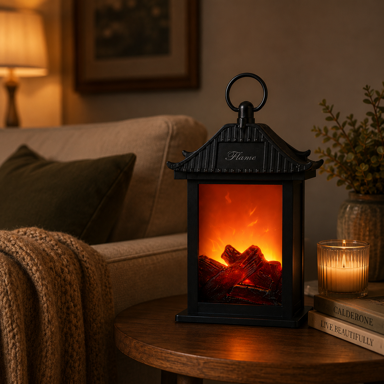 LED Realistic Flame Desk / Portable Decorative Lamp