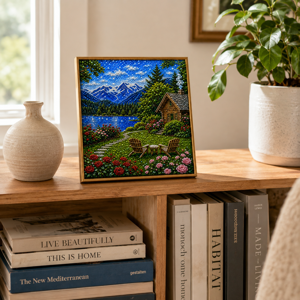 DIY Pearl Bead Landscape Painting Kit🏔️🌹