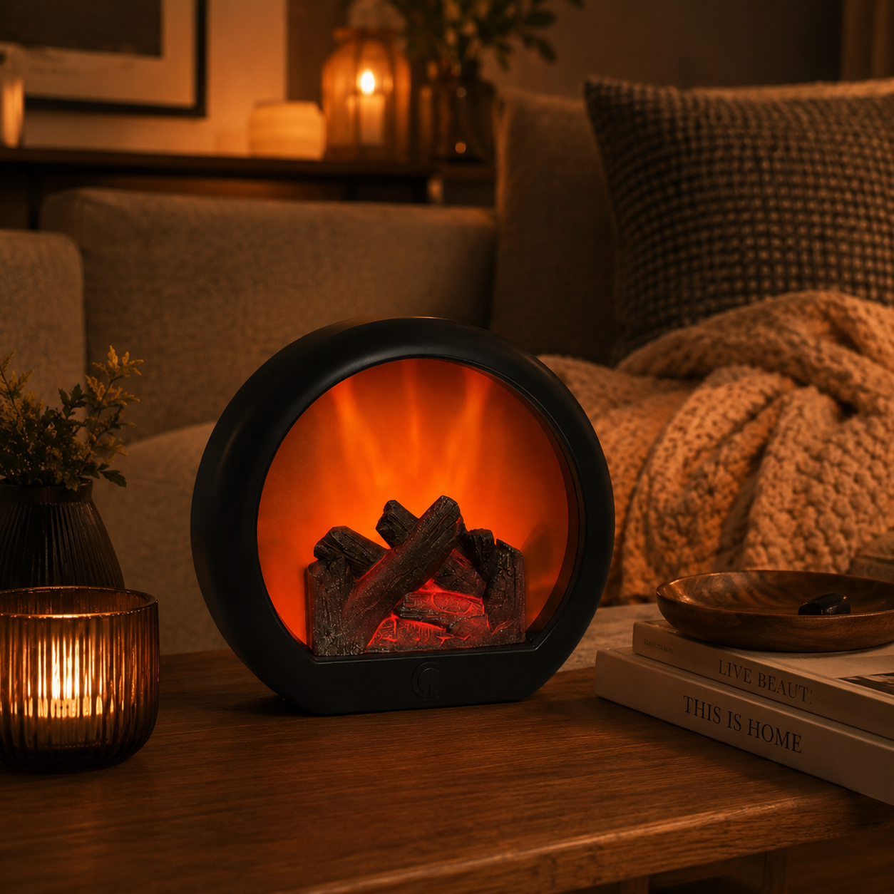 🔥 Fireplace Night Light for Home Decor ✨