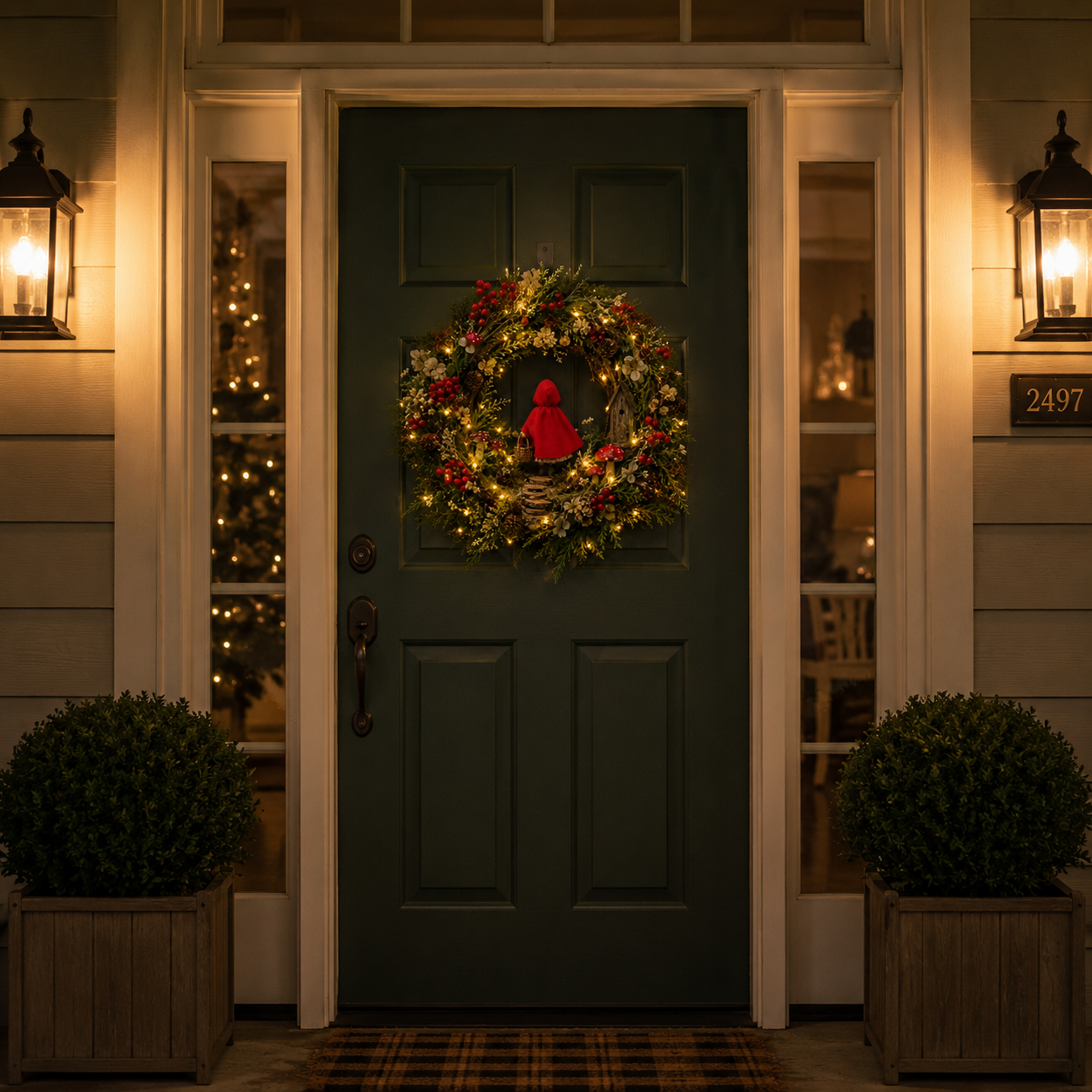 Little Red Riding Hood Enchanted Forest Light-Up Wreath