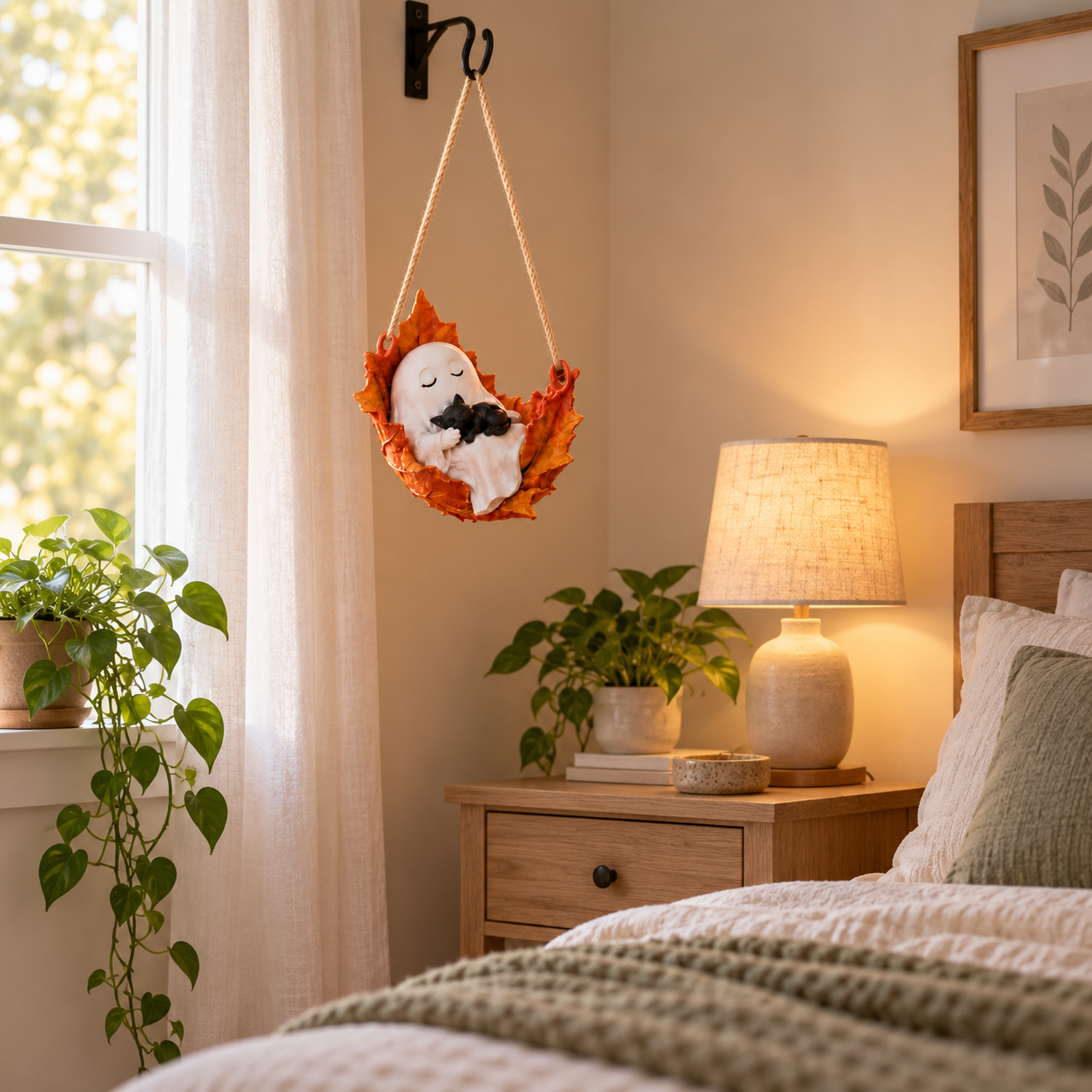 Ghost & Black Cat Hanging Fall Decoration👻