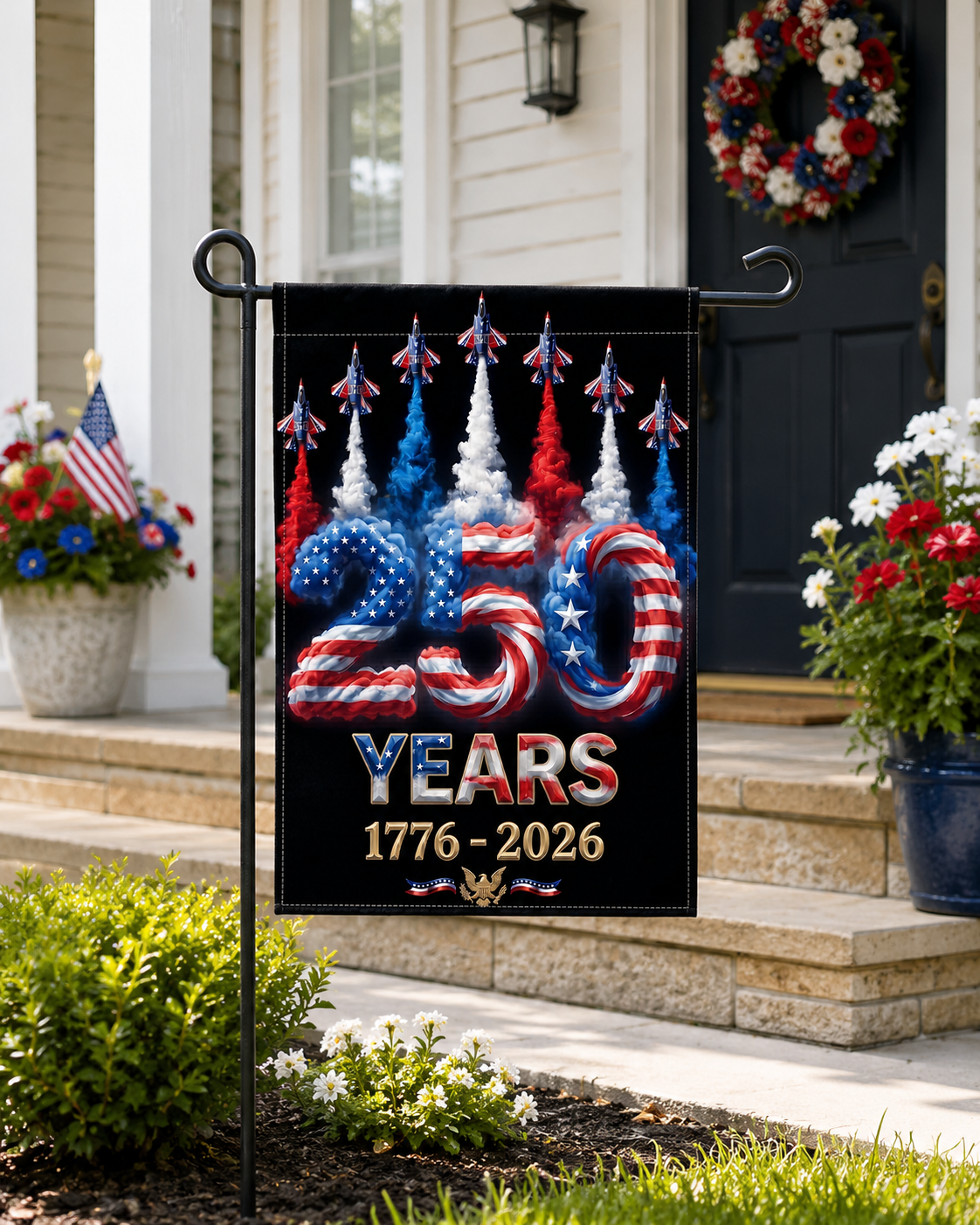 Patriotic 250th Anniversary Garden Flag – USA 1776-2026 Celebration