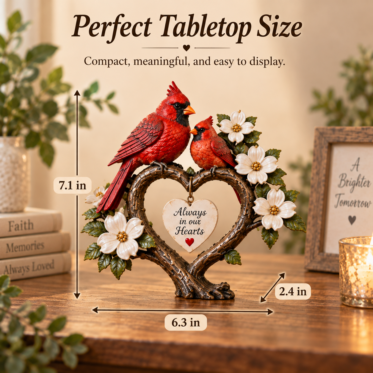 Red Cardinal Memorial Figurine