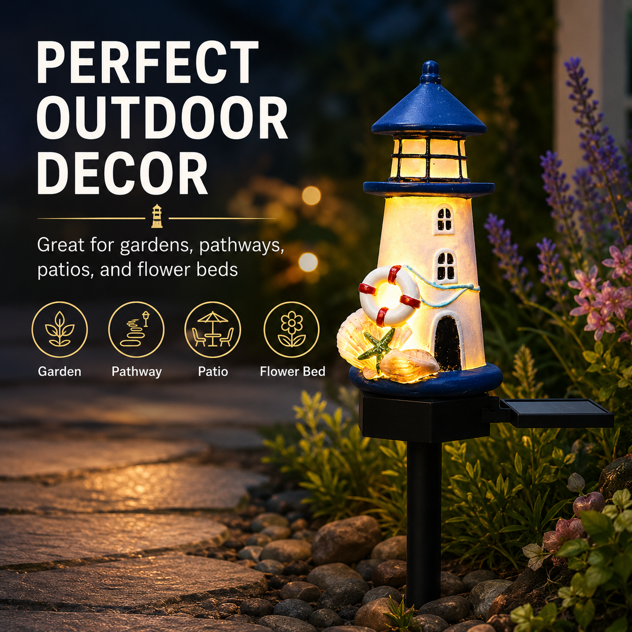 🌊 Solar Lighthouse Garden Lights for Outdoor Decor ✨
