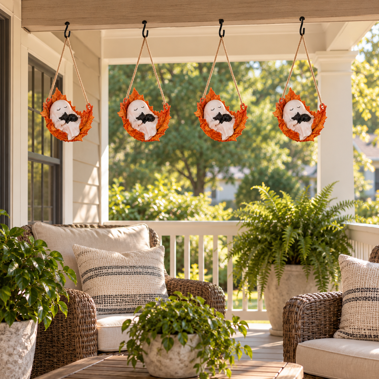 Ghost & Black Cat Hanging Fall Decoration👻