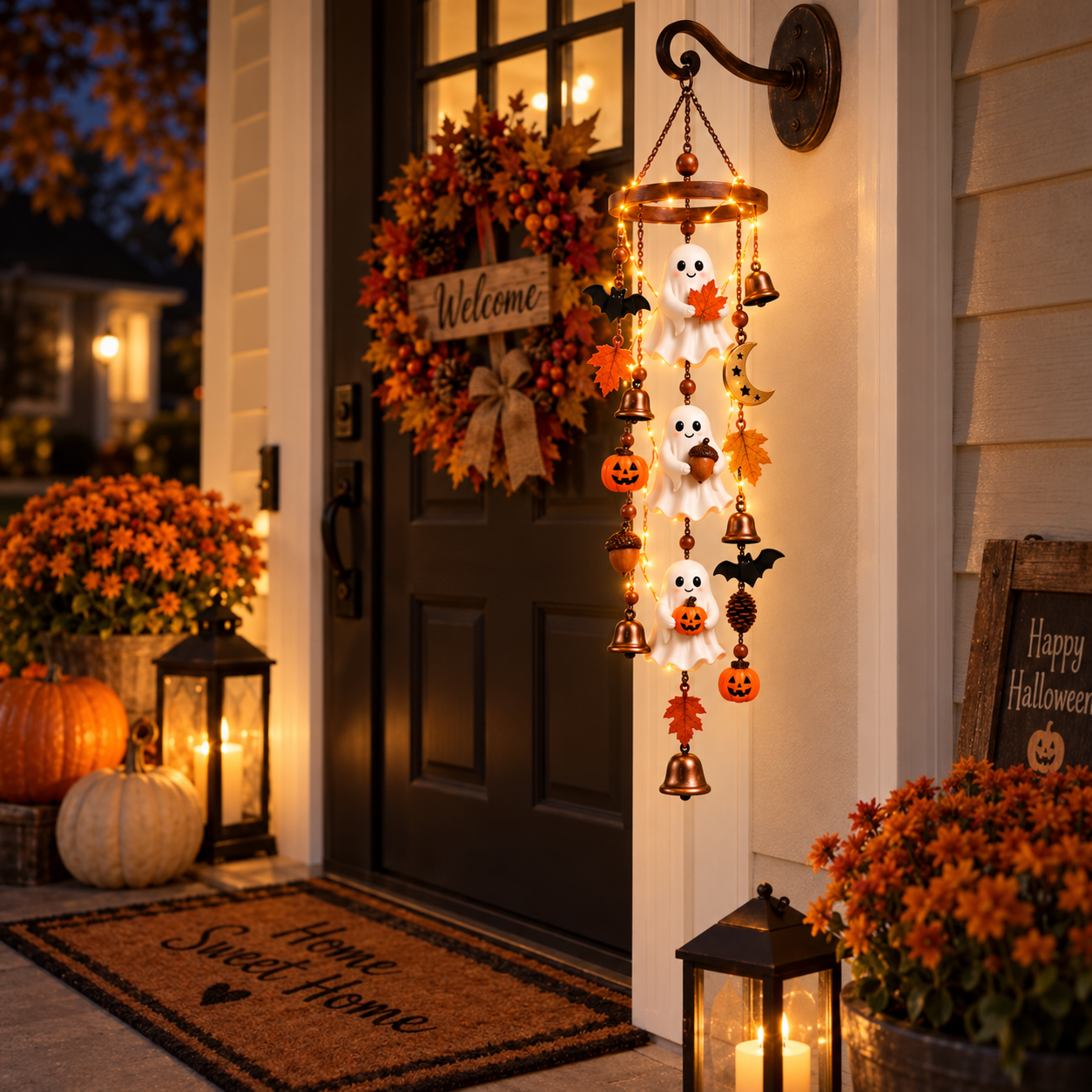 Lighted Halloween Ghost Hanging Chime🎃