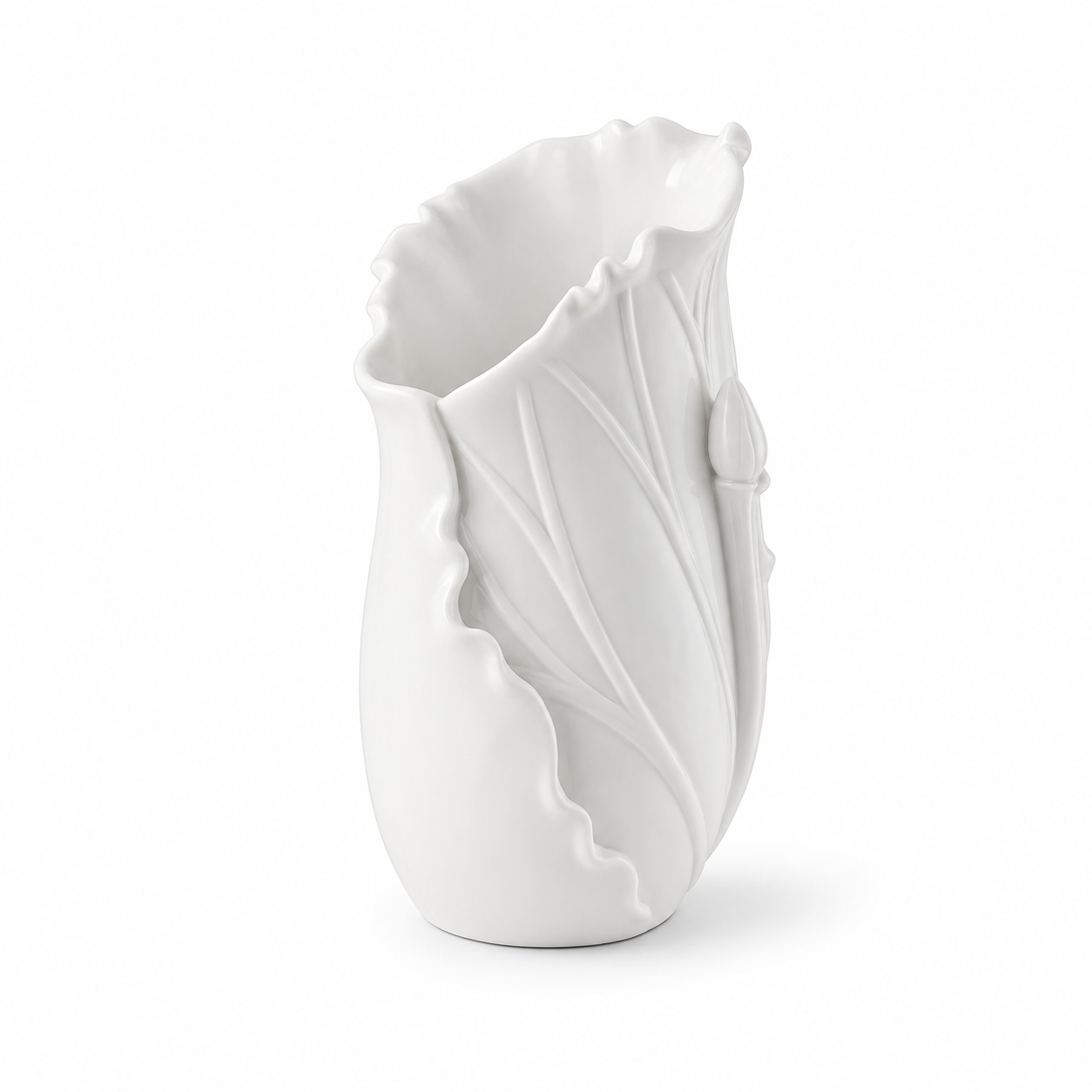 “Plastic Pen Holder & Makeup Brush Organizer – Decorative Leaf-Shaped Vase for Desktop, Vanity, and Flower Display – Functional Home & Office Décor”