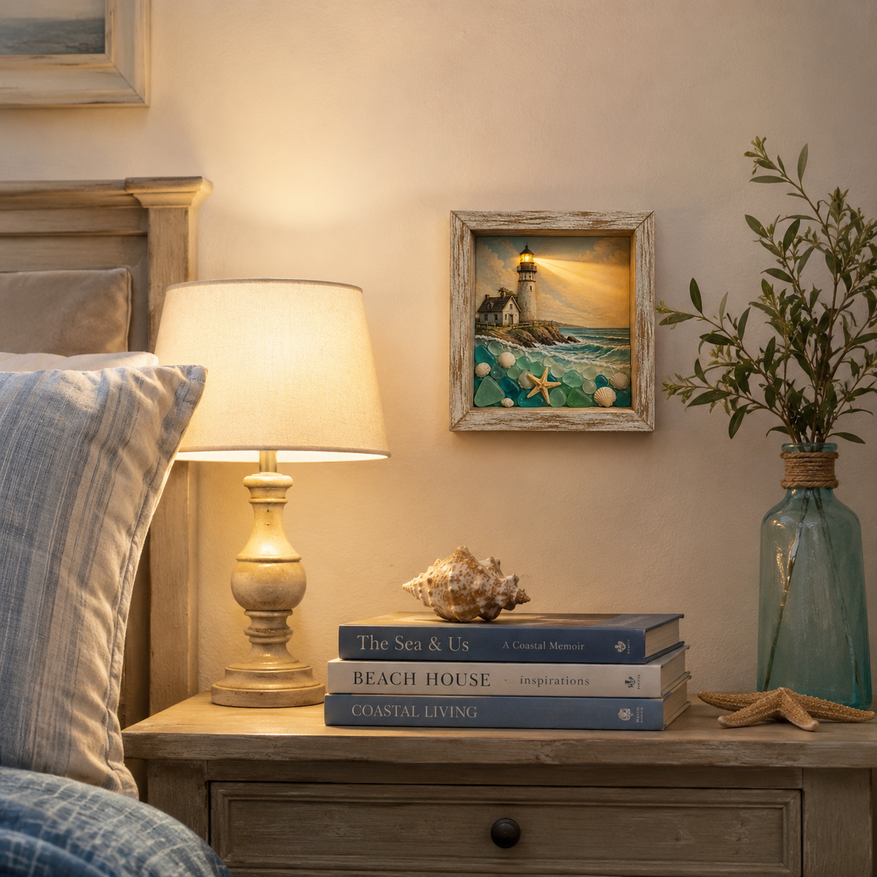 🌊 Lighted Coastal Lighthouse Shadow Box Wall Art ✨