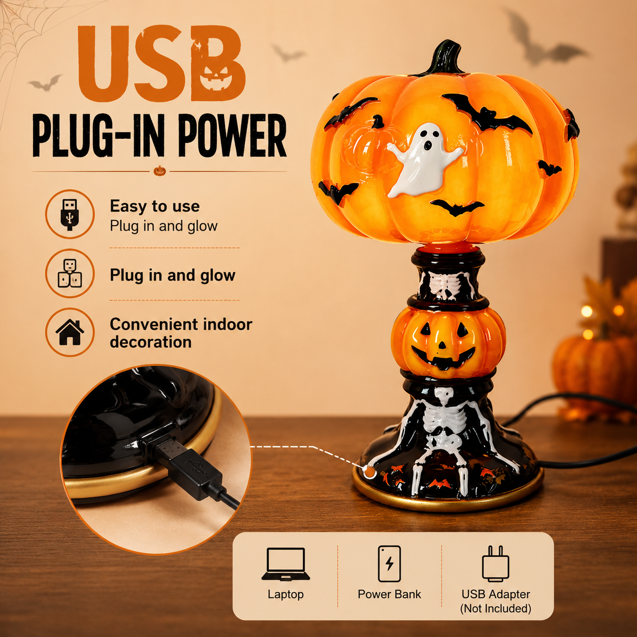 Light Up Halloween with a Cute Pumpkin Ghost Glow 🎃👻