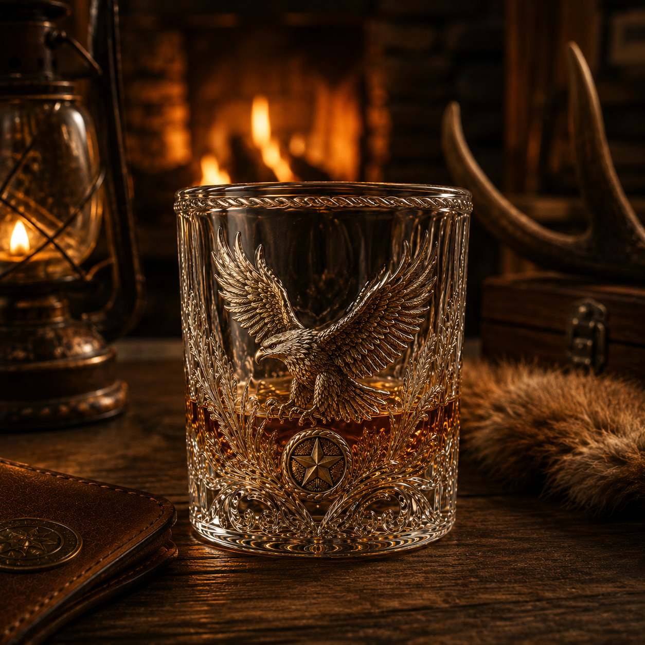 🥃 Embossed Whiskey Glass