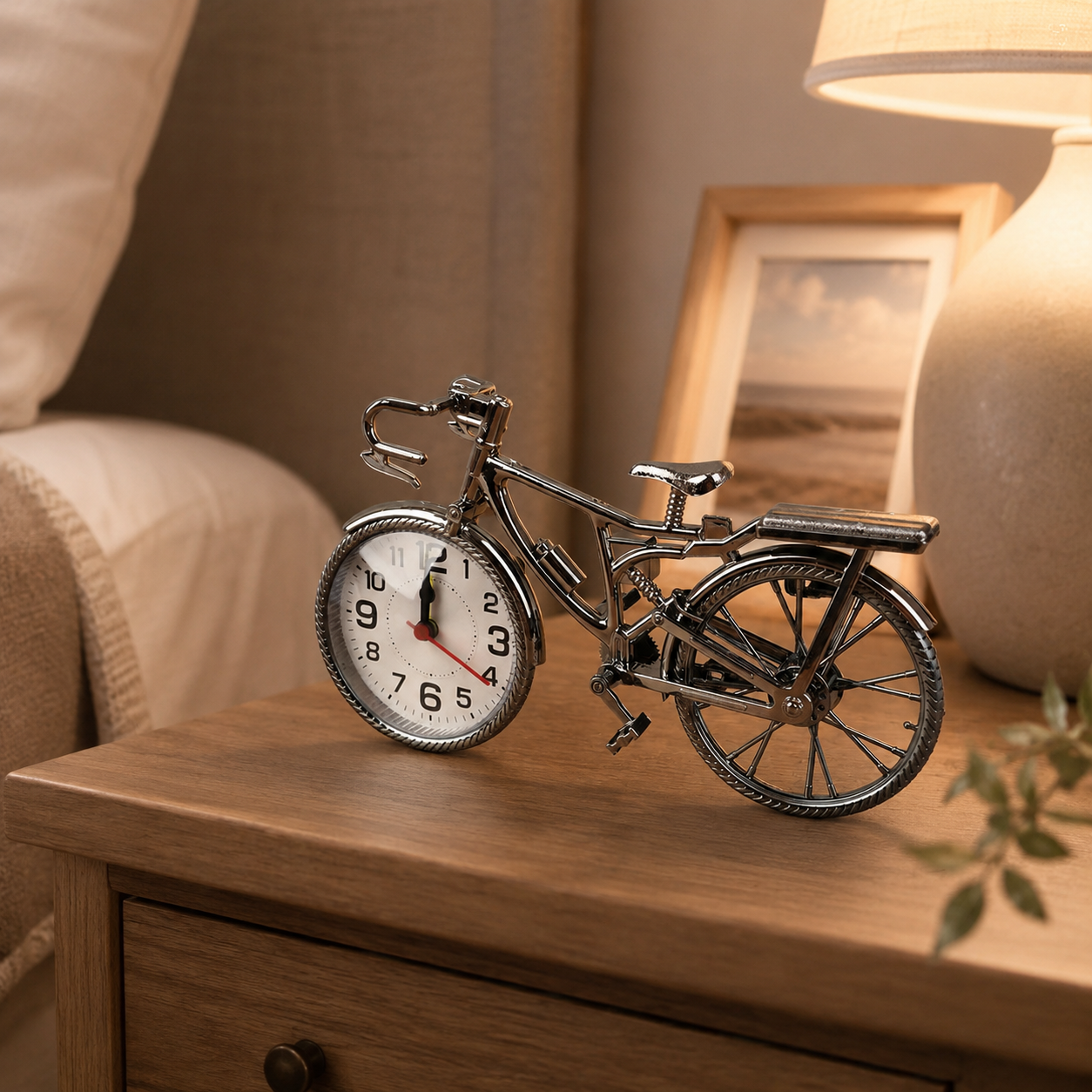 Vintage Bicycle Desk Clock for Home & Office Decor