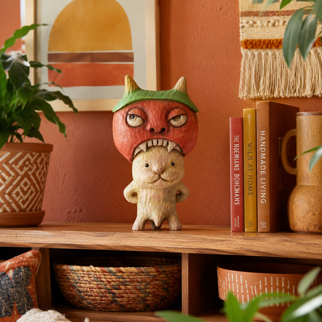 👹 Monster Cat Resin Figurine – Cute & Creepy Statement Décor