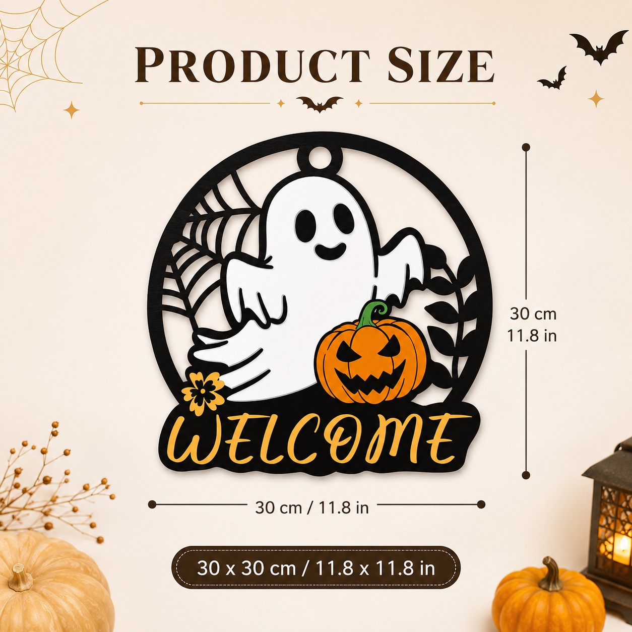 Welcome Halloween with a Cute Ghost Door Sign 🎃👻