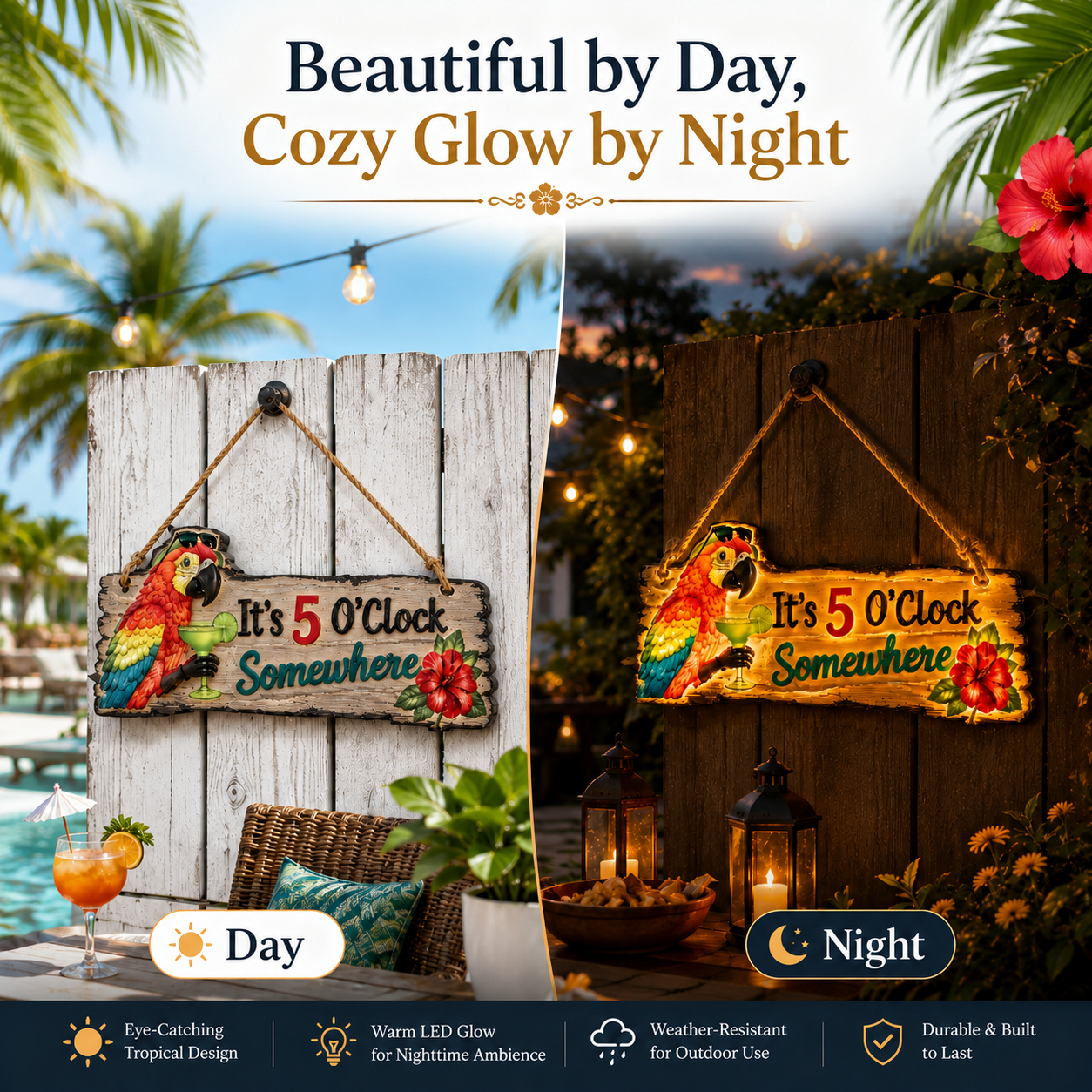 Light Up Your Outdoor Space with Tropical Charm 🦜