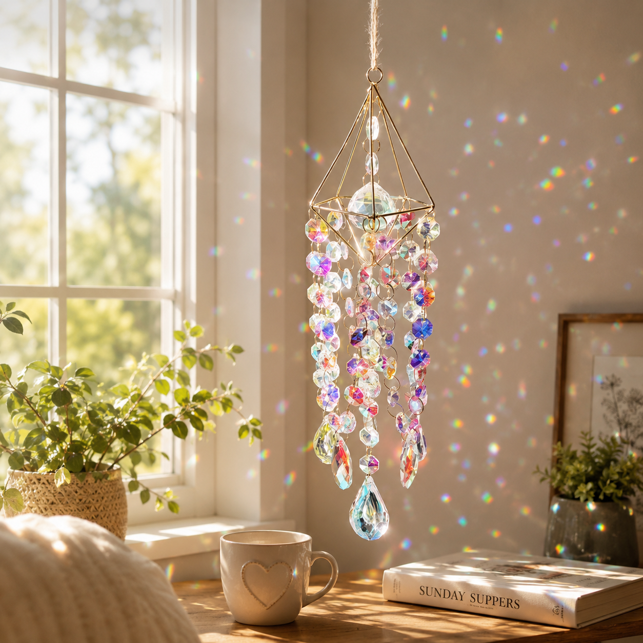 Crystal Prism Sun Catcher Hanging Ornament