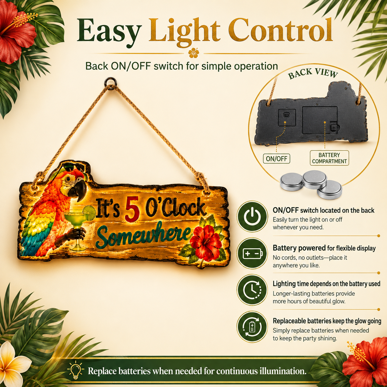 Light Up Your Outdoor Space with Tropical Charm 🦜